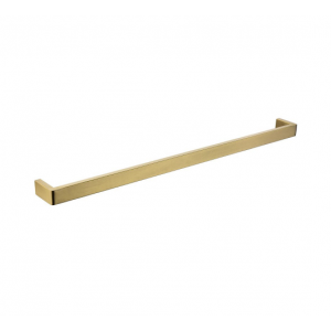 Ivano Brushed Gold Single Towel Rail 600